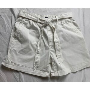 Polo Ralph Lauren White Belted Paperbag Waist Shorts Women's Size M